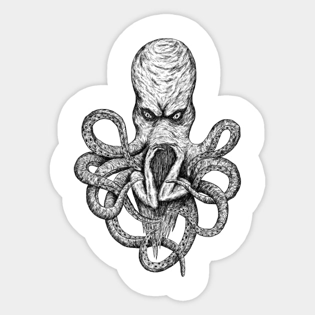 Rise of the Eldritch: The Unleashing of Cthulhu Sticker by Holymayo Tee